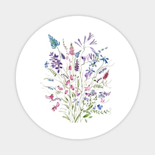 vintage wildflowers 2020 Magnet